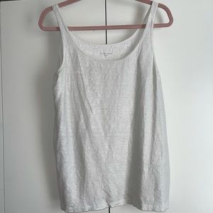 EILEEN FISHER | White Tank Top 100% LINEN